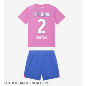 AC Milan Davide Calabria #2 Tercera Equipación Niños 2023-24 Manga Corta (+ Pantalones cortos)